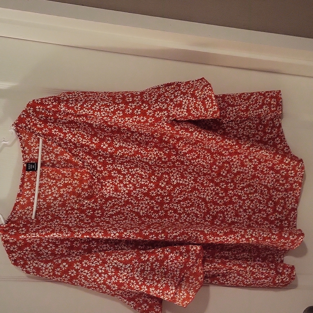 Red shein blouse